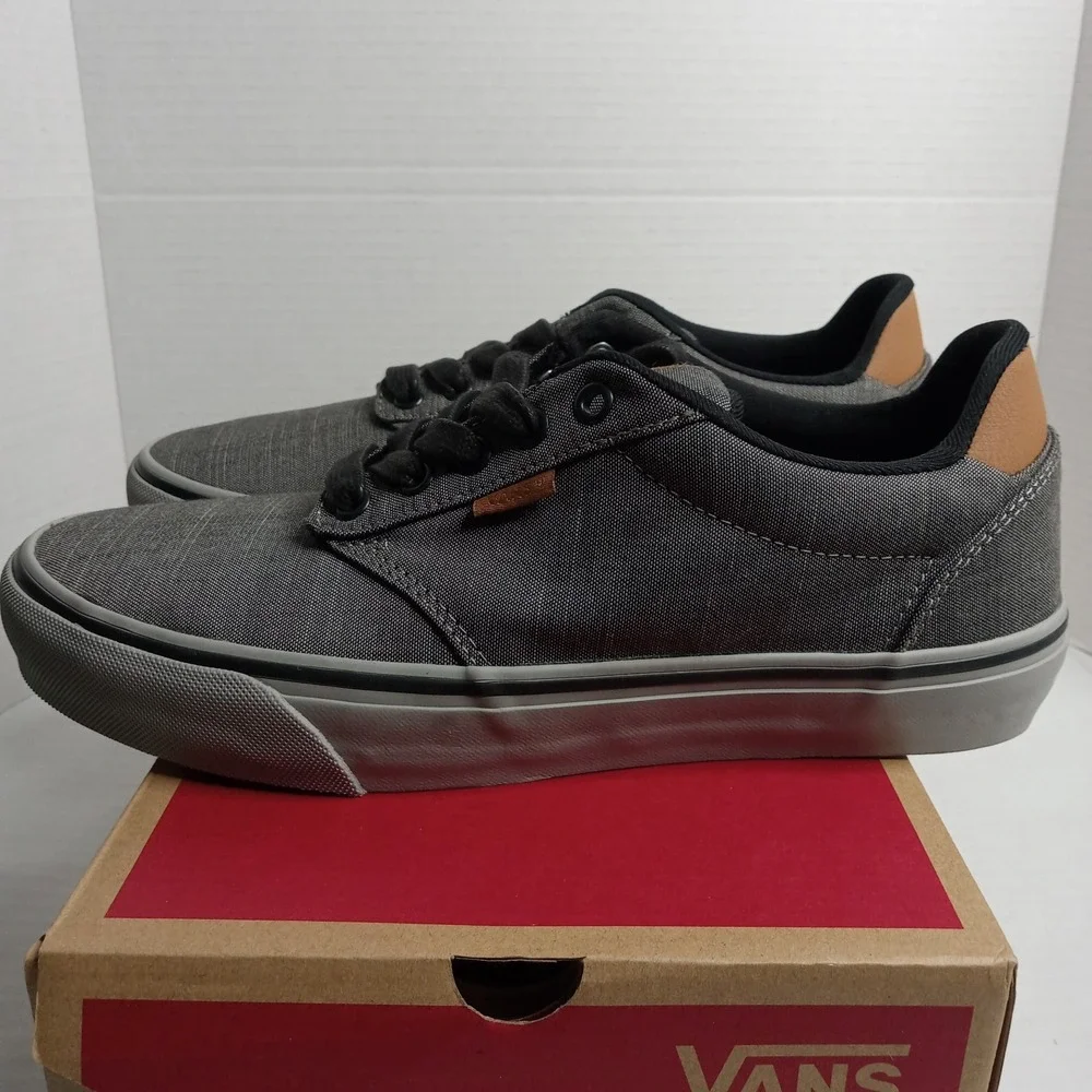 Vans Atwood Deluxe Skate Shoes Sneakers Textile Grey Men's Size 8.5 VN0A3WKWSG7